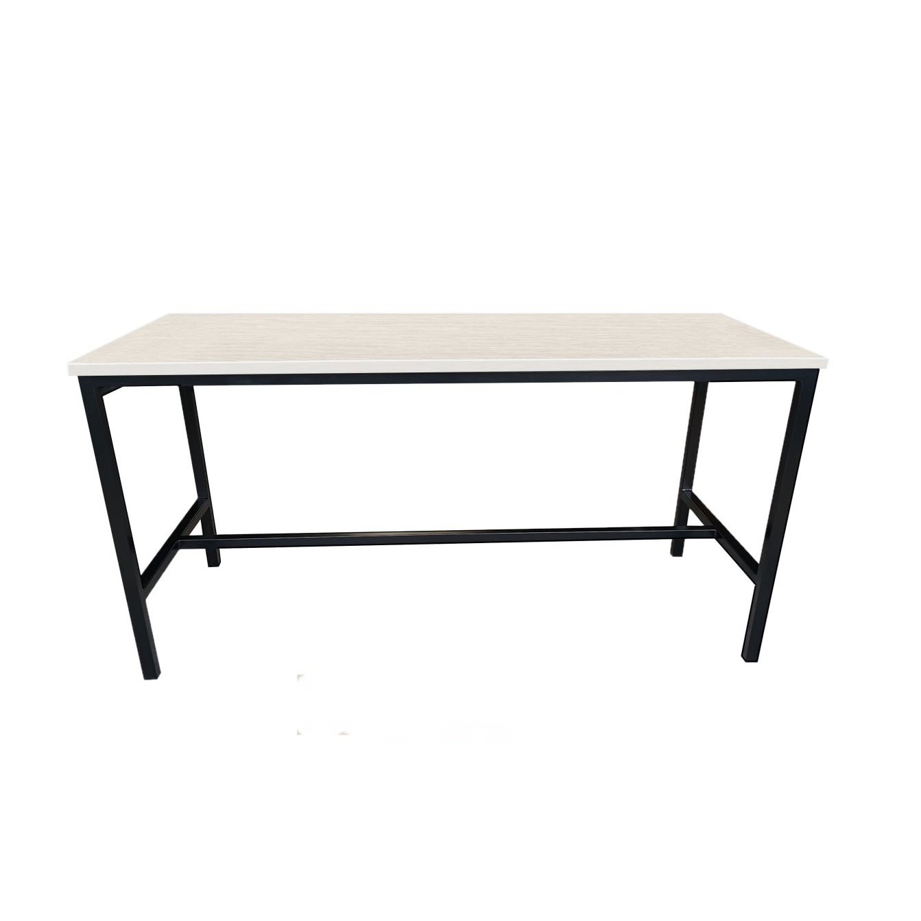 Alex P1 Bar Table with H Support & Laminex Top (Alaskan Natural)