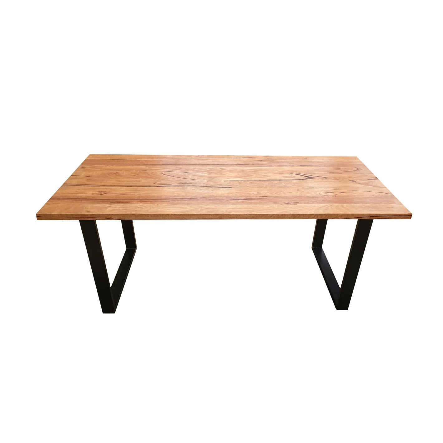 Modern Table Base with Square Legs & Solid Timber Top