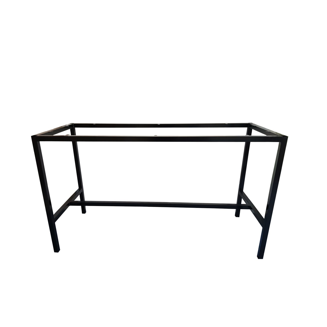 Alex P1 Bar Table Frame  with H Support Powder Coated Satin Black
